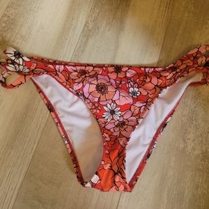 Asos Selena floral print strappy bikini bottom